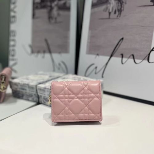 Dior Womens Bags Wallets Luxury Brand Mini Lady Dior Gardenia Wallet with Original Box Whatsapp 【+1-3239614486】