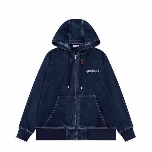 Dior Men Womens Coat Jackets Luxury Brand Mens Denim Hoodie Jacket Top Quality Whatsapp【+1-3239614486】G001
