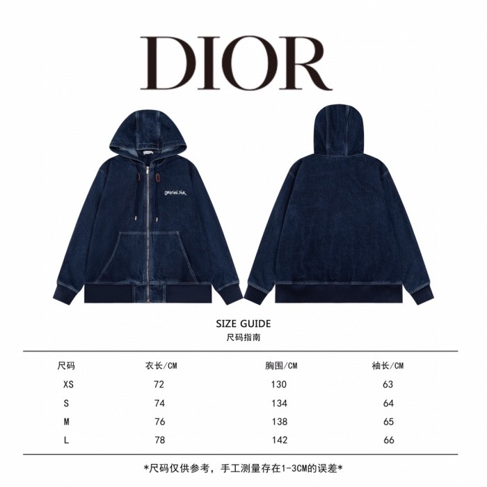 Dior Men Womens Coat Jackets Luxury Brand Mens Denim Hoodie Jacket Top Quality Whatsapp【+1-3239614486】G001