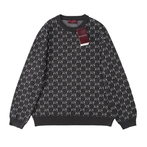 Gucci Men Womens Sweater Luxury Brand Womens Knitwear WOOL JACQUARD SWEATER WITH GG SHADOW 794503 XKEAP 1150 Top Quality Whatsapp【+1-3239614486】