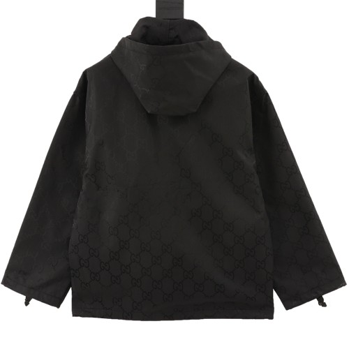 Gucci Men Womens Jackets Coat Luxury Brand Mens Jackets GG NYLON JACQUARD JACKET Top Quality Whatsapp【+1-3239614486】