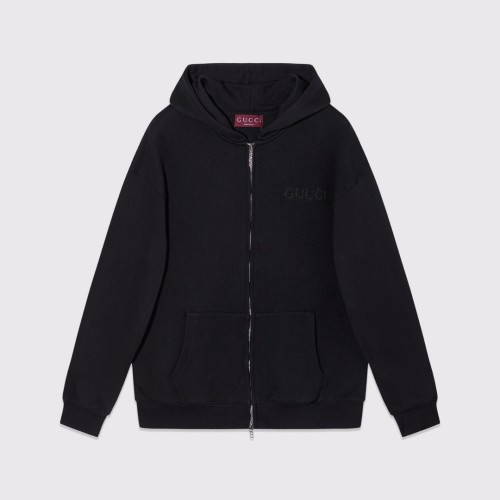Gucci Womens Mens Zip Hoodie Luxury Brand Mens Sweatshirt Winter Fashion VISCOSE JERSEY SWEATSHIRT WITH EMBROIDERY Whatsapp【+1-3239614486】