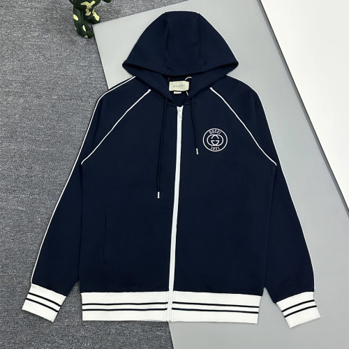 Gucci Womens Mens Zip Hoodie Luxury Brand Mens Sweatshirt Winter Fashion COTTON JERSEY SWEATSHIRT WITH PATCH Whatsapp【+1-3239614486】