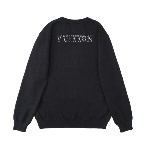 Louis Vuitton Men Womens Sweater Knitwear Luxury Brand Mens Sweaters Embellished Long-Sleeved Merino Wool Crewneck 1AFXKO Top Quality Whatsapp【+1-3239614486】