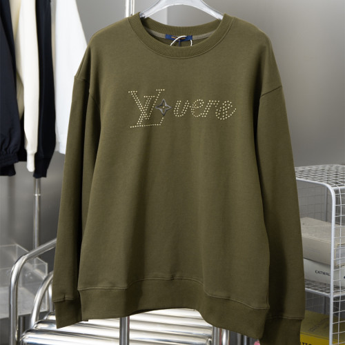Louis Vuitton Womens Mens Long Sleeve Sweatshirt Luxury Brand Mens Sweatshirts Cotton Signature Crewneck 1AFJHB Whatsapp【+1-3239614486】