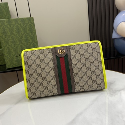 Gucci Womens Mens Unisex Bags Wallets Clutch Luxury Brand GG Supreme Ophidia Toiletry Case with Original Box Whatsapp【+1-3239614486】