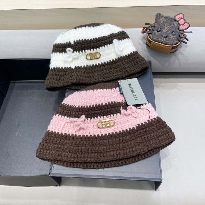 Balenciaga Womens Hats Luxury Brand Design Balenciaga Knit Bucket Hat with Original Box Whatsapp 【+1-3239614486】