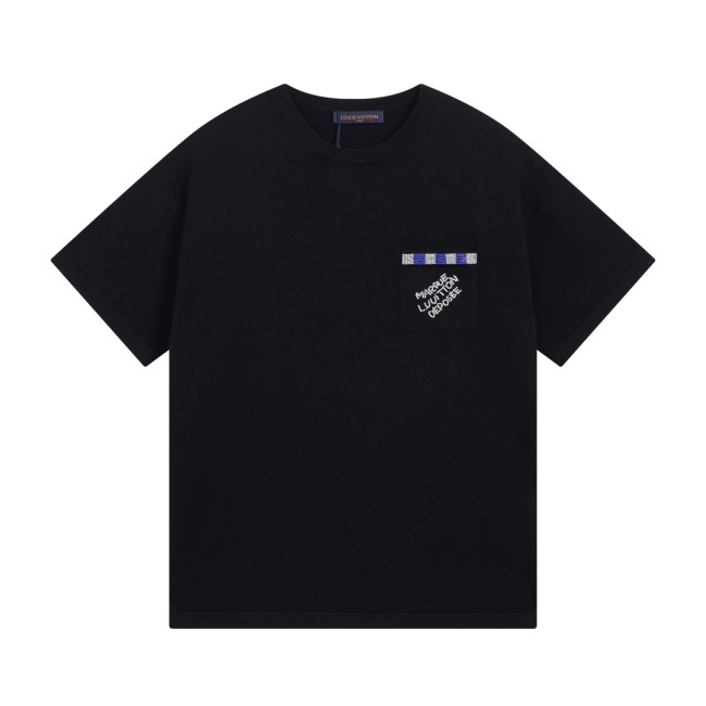 Louis Vuitton Luxury Brand Men Womens Short Sleeve T-Shirt Embellished Short-Sleeved Cotton Crewneck Whatsapp 【+1-3239614486】