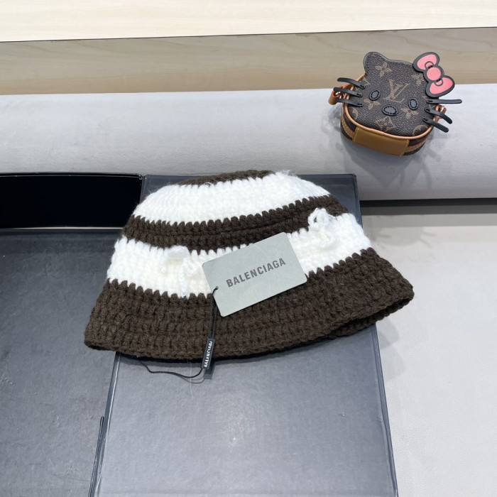 Balenciaga Womens Hats Luxury Brand Design Balenciaga Knit Bucket Hat with Original Box Whatsapp 【+1-3239614486】