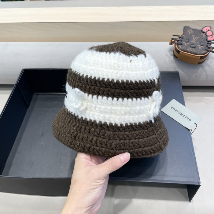 Balenciaga Womens Hats Luxury Brand Design Balenciaga Knit Bucket Hat with Original Box Whatsapp 【+1-3239614486】