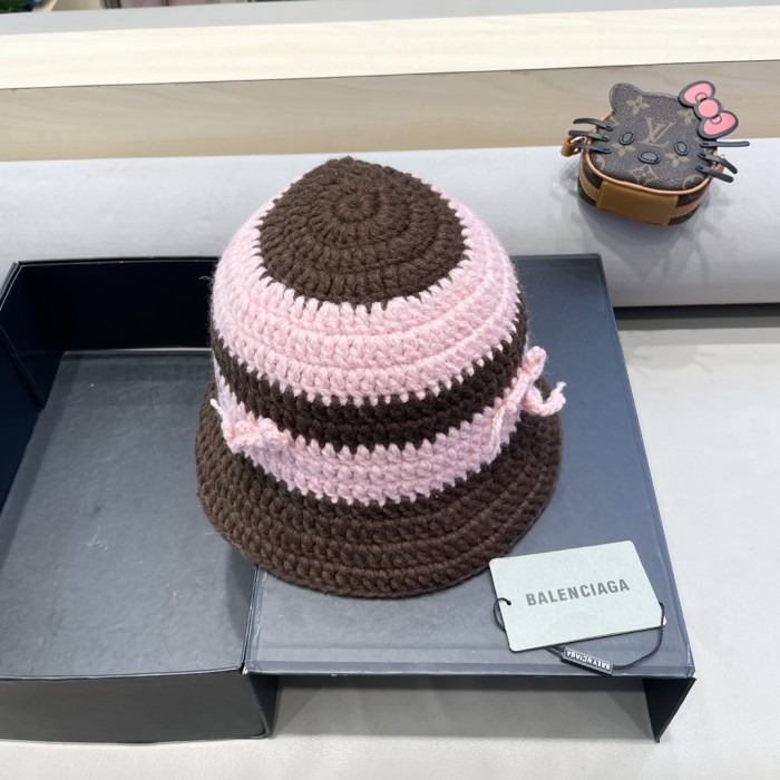 Balenciaga Womens Hats Luxury Brand Design Balenciaga Knit Bucket Hat with Original Box Whatsapp 【+1-3239614486】