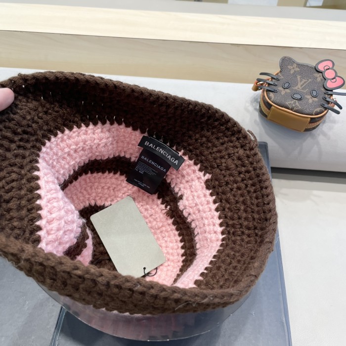 Balenciaga Womens Hats Luxury Brand Design Balenciaga Knit Bucket Hat with Original Box Whatsapp 【+1-3239614486】