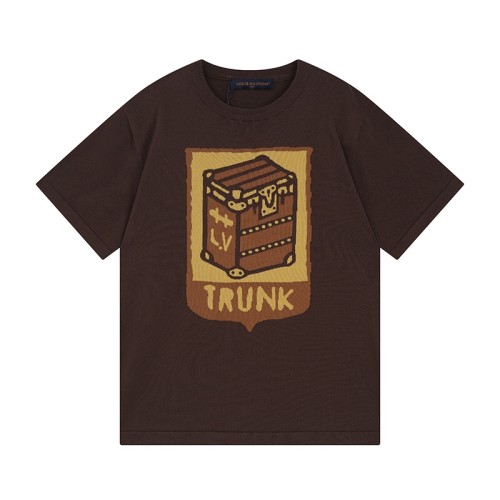 Louis Vuitton Luxury Brand Men Womens Short Sleeve T-Shirt Short-Sleeved Cotton Intarsia Crewneck 1AFIWW Whatsapp 【+1-3239614486】