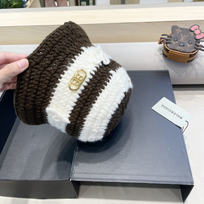 Balenciaga Womens Hats Luxury Brand Design Balenciaga Knit Bucket Hat with Original Box Whatsapp 【+1-3239614486】