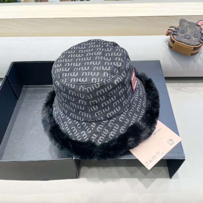 Miumiu Womens Cap Bucket Hat Luxury Brand with Original Box Whatsapp 【+1-3239614486】