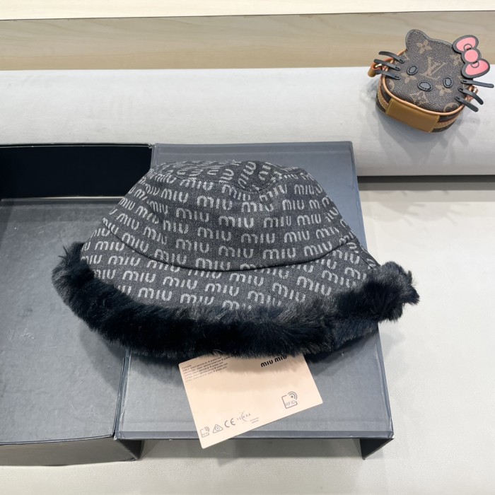 Miumiu Womens Cap Bucket Hat Luxury Brand with Original Box Whatsapp 【+1-3239614486】