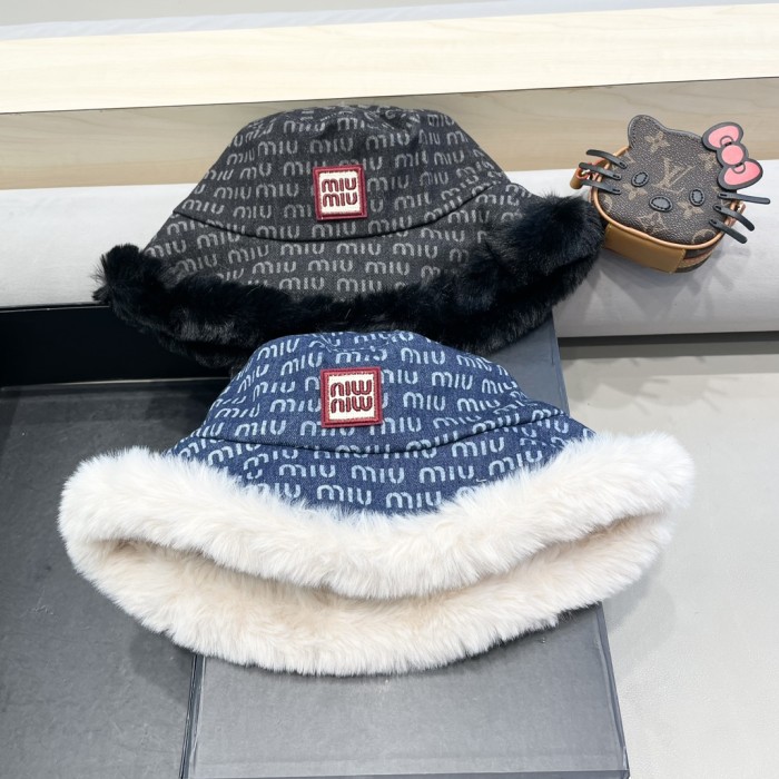 Miumiu Womens Cap Bucket Hat Luxury Brand with Original Box Whatsapp 【+1-3239614486】