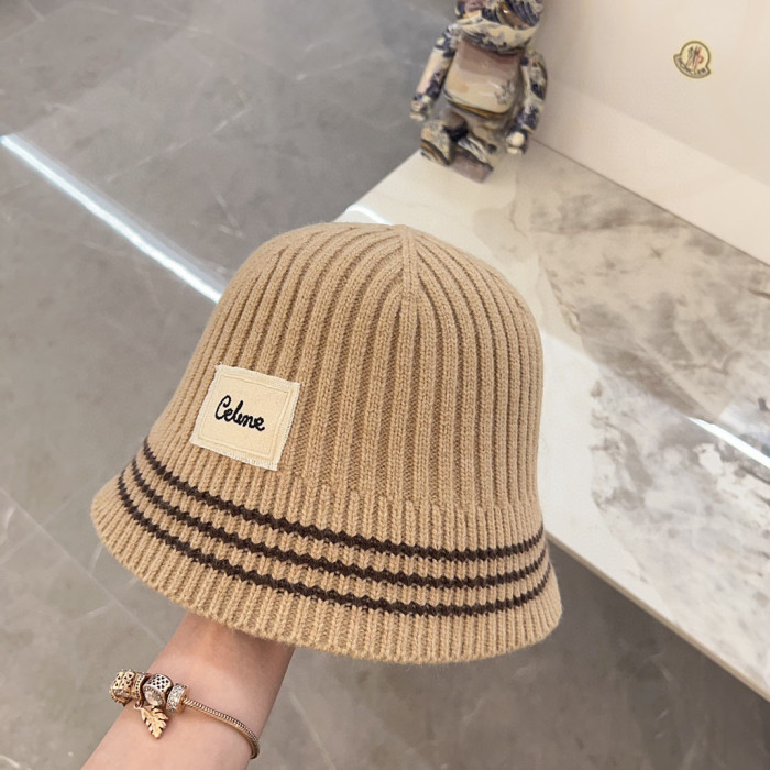 Celine Womens Hats Luxury Brand Design Celine Knit  Bucket Hat with Original Box Whatsapp 【+1-3239614486】