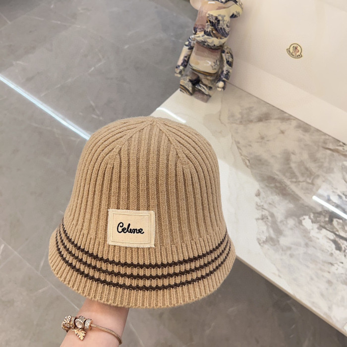 Celine Womens Hats Luxury Brand Design Celine Knit  Bucket Hat with Original Box Whatsapp 【+1-3239614486】