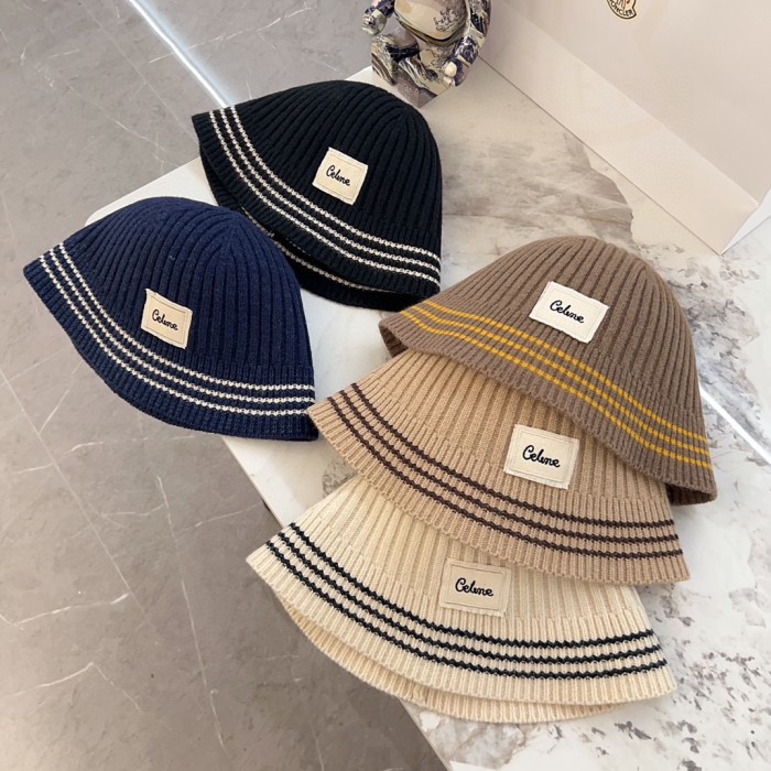 Celine Womens Hats Luxury Brand Design Celine Knit  Bucket Hat with Original Box Whatsapp 【+1-3239614486】