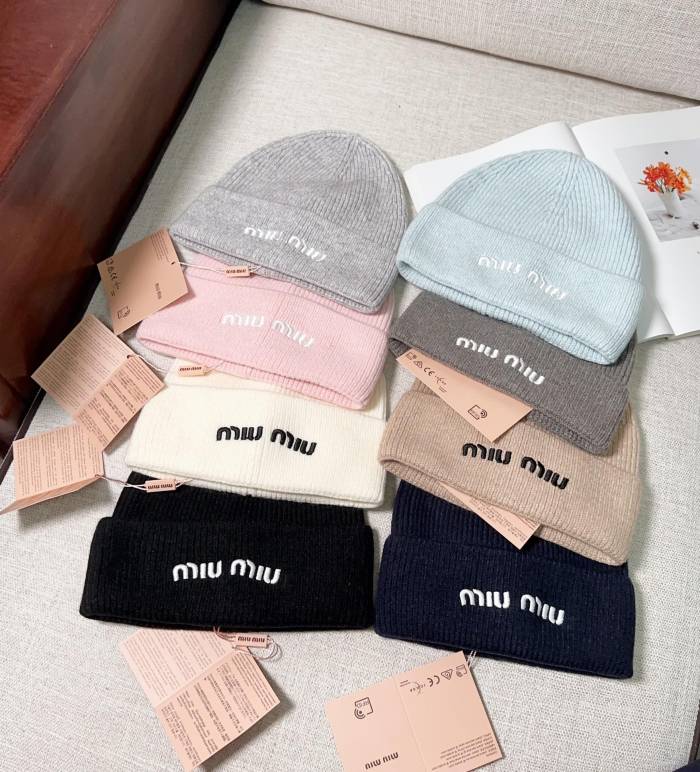 Miumiu Womens Cap Knit Hat Luxury Brand with Original Box Whatsapp 【+1-3239614486】