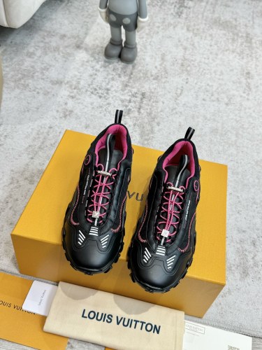 Louis Vuitton Womens Shoes Sneakers Lace-Up Luxury Brand Fashion LV Discovery Lace Up Sneaker with Original Box Whatsapp 【+1-3239614486】