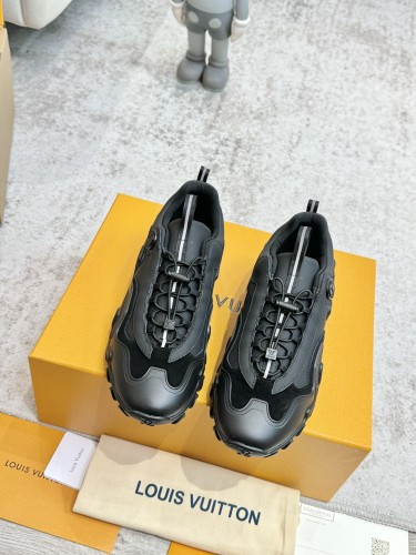 Louis Vuitton Womens Shoes Sneakers Lace-Up Luxury Brand Fashion LV Discovery Lace Up Sneaker with Original Box Whatsapp 【+1-3239614486】
