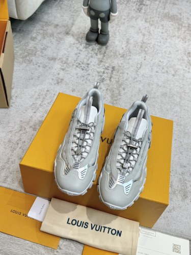 Louis Vuitton Womens Shoes Sneakers Lace-Up Luxury Brand Fashion LV Discovery Lace Up Sneaker with Original Box Whatsapp 【+1-3239614486】