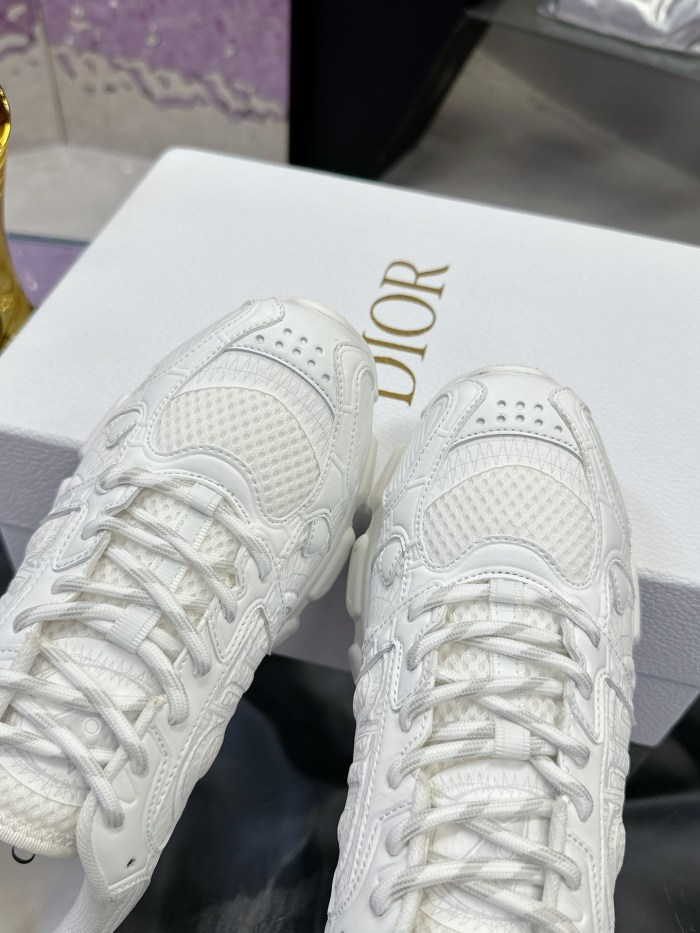 Dior Womens Shoes Sneakers Casual Luxury Brand Dior Chrono Sneaker Mesh and White Leather-Effect Panels with Original Box KCK414TRM_S10W whatsapp【+1-3239614486】