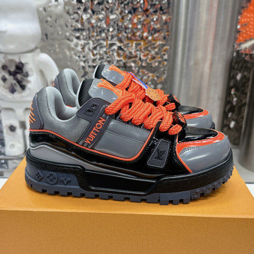 Louis Vuitton Mens Shoes Fashion Sneakers Design Luxury Brand LV TRAINER SNEAKER 1ABLVV Mix of materials with Original Box 1ABLUR Whatsapp 【+1-3239614486】