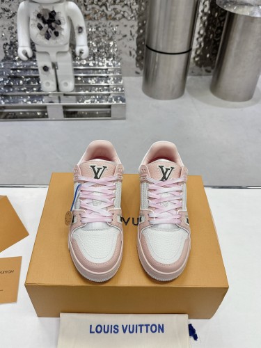 Louis Vuitton Mens Shoes Fashion Sneakers Design Luxury Brand LV TRAINER SNEAKER 1ABLVV Mix of materials with Original Box 1ABLUR Whatsapp 【+1-3239614486】