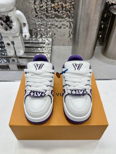 Louis Vuitton Mens Shoes Fashion Sneakers Design Luxury Brand LV TRAINER SNEAKER 1ABLVV Mix of materials with Original Box 1ABLUR Whatsapp 【+1-3239614486】