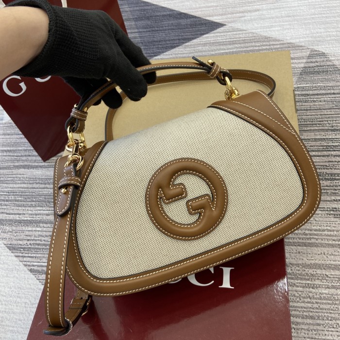 Gucci Womens Bags Shoulder Messenger Bag Luxury Brand GG GUCCI BLONDIE SMALL TOP HANDLE BAG with Original Box 815714 HAAKG 9755
