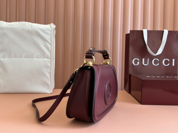 Gucci Womens Bags Shoulder Messenger Bag Luxury Brand GG GUCCI BLONDIE SMALL TOP HANDLE BAG with Original Box 815714 HAAKG 9755