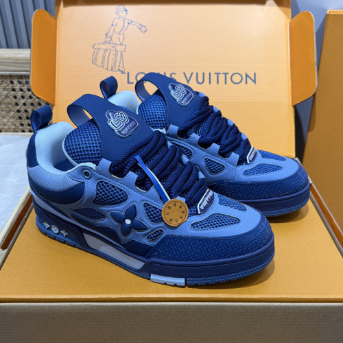 Louis Vuitton Mens Shoes Fashion Sneakers Design Luxury Brand LV TRAINER SNEAKER Mix of materials with Original Box 1AB9XJ Whatsapp 【+1-3239614486】
