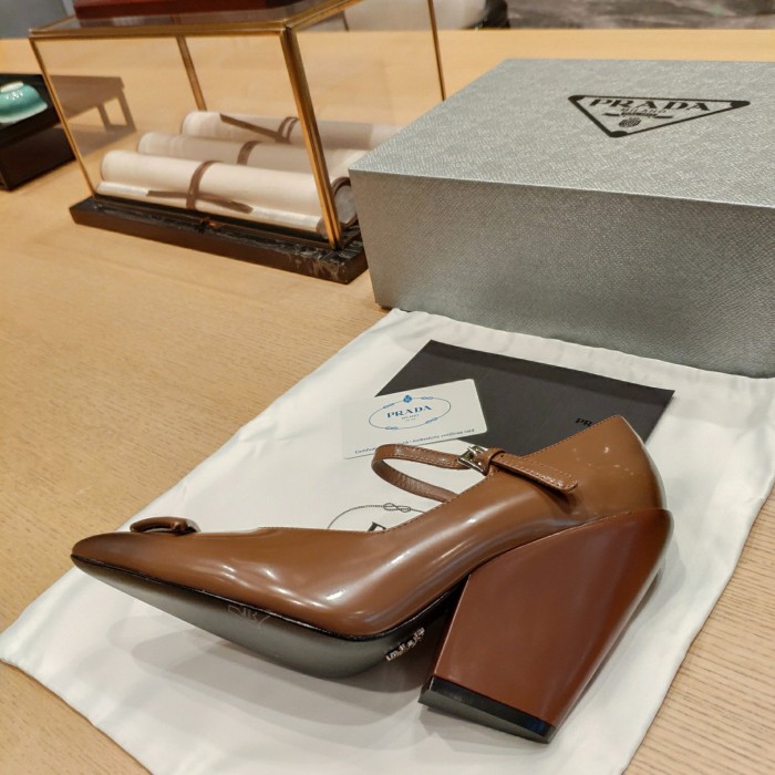 Prada Womens Shoes Sandals Casual Luxury Brand Pumps 8cm Heel with Original Box Whatsapp【+1-3239614486】