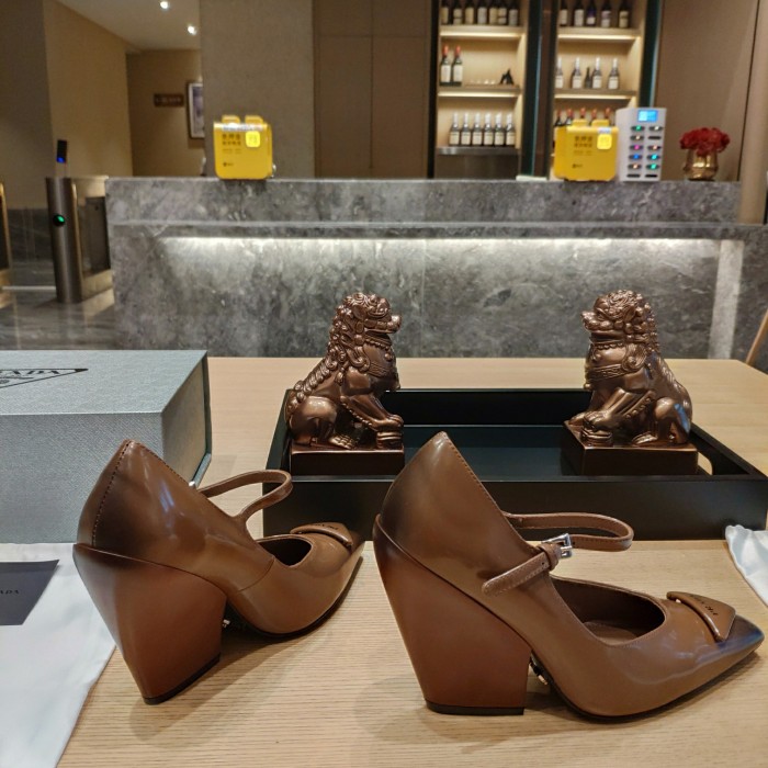 Prada Womens Shoes Sandals Casual Luxury Brand Pumps 8cm Heel with Original Box Whatsapp【+1-3239614486】