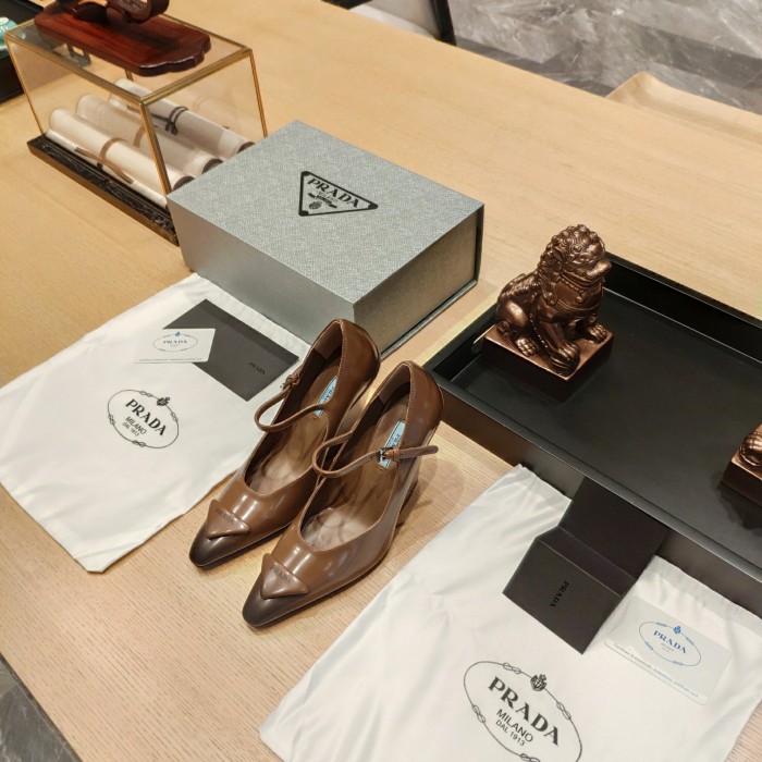 Prada Womens Shoes Sandals Casual Luxury Brand Pumps 8cm Heel with Original Box Whatsapp【+1-3239614486】