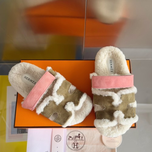 Hermes Womens Mens Unisex Shoes Winter Wool Extra Slippers Sandals Casual Fashion Sandals Luxury Brand with Original Box Whatsapp【+1-3239614486】