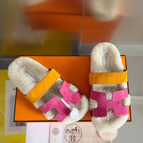 Hermes Womens Mens Unisex Shoes Winter Wool Extra Slippers Sandals Casual Fashion Sandals Luxury Brand with Original Box Whatsapp【+1-3239614486】