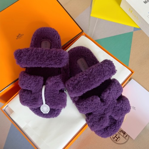 Hermes Womens Mens Unisex Shoes Winter Wool Extra Slippers Sandals Casual Fashion Sandals Luxury Brand with Original Box Whatsapp【+1-3239614486】