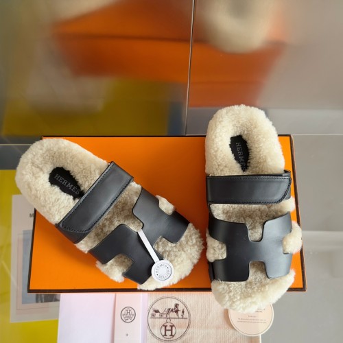 Hermes Womens Mens Unisex Shoes Winter Wool Extra Slippers Sandals Casual Fashion Sandals Luxury Brand with Original Box Whatsapp【+1-3239614486】