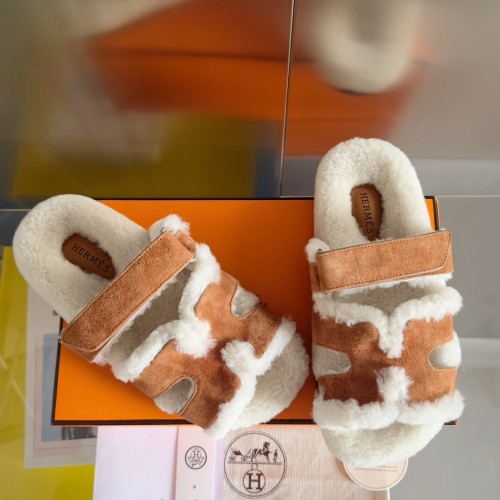 Hermes Womens Mens Unisex Shoes Winter Wool Extra Slippers Sandals Casual Fashion Sandals Luxury Brand with Original Box Whatsapp【+1-3239614486】