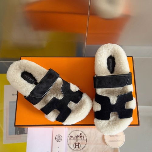 Hermes Womens Mens Unisex Shoes Winter Wool Extra Slippers Sandals Casual Fashion Sandals Luxury Brand with Original Box Whatsapp【+1-3239614486】