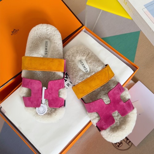 Hermes Womens Mens Unisex Shoes Winter Wool Extra Slippers Sandals Casual Fashion Sandals Luxury Brand with Original Box Whatsapp【+1-3239614486】