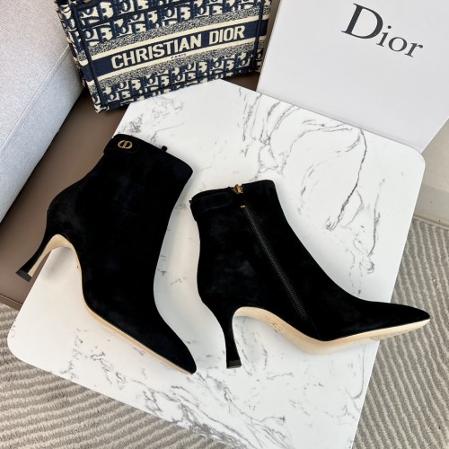 Dior Women Shoes Boots 7cm Heel Luxury Brand Design Dior Trial Ankle Boots Length Fashion Type with Original Box whatsapp【+1-3239614486】