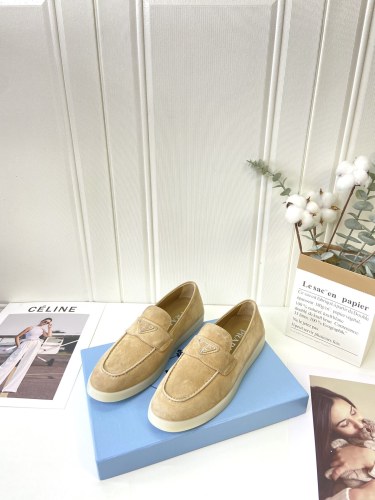 Prada Womens Shoes Casual Luxury Brand Fashion Loafers for Women with Original Box Whatsapp【+1-3239614486】