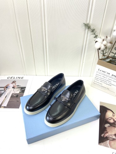 Prada Womens Shoes Casual Luxury Brand Fashion Loafers for Women with Original Box Whatsapp【+1-3239614486】