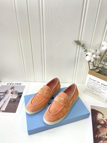 Prada Womens Shoes Casual Luxury Brand Fashion Loafers for Women with Original Box Whatsapp【+1-3239614486】