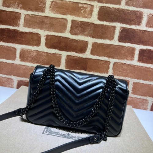 Gucci Womens Bags Shoulder Messenger Bag Luxury Brand Gucci GG Marmont matelassé small bag with Original Box whatsapp【+1-3239614486】
